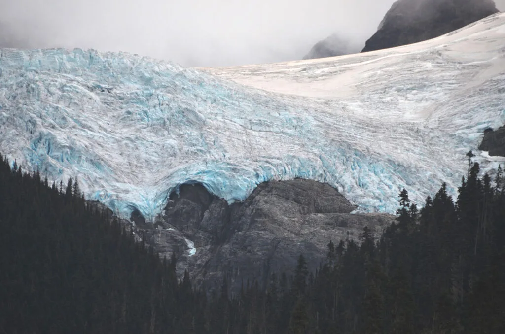 glacier mountains and trees