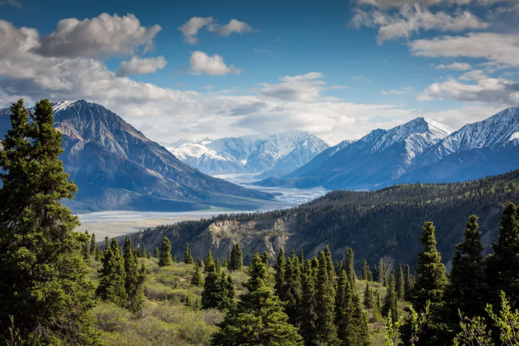 mountain landscape with river