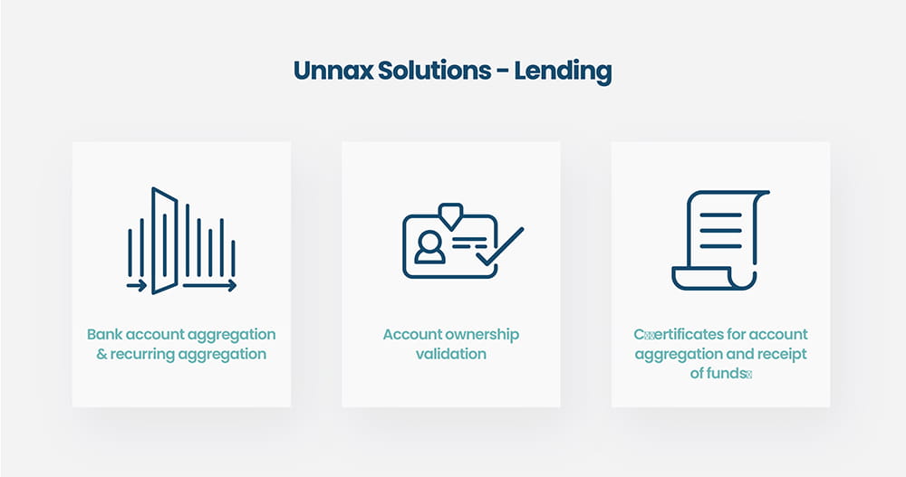 Unnax solutions for lenders