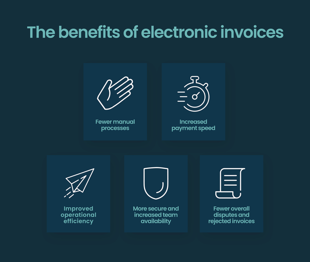 What are the benefits of electronic invoices