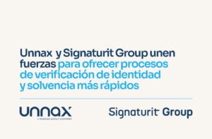 Imagen de portada para la nota de prensa que anuncia la colaboración entre Unnax (Powens Group) y Signaturit